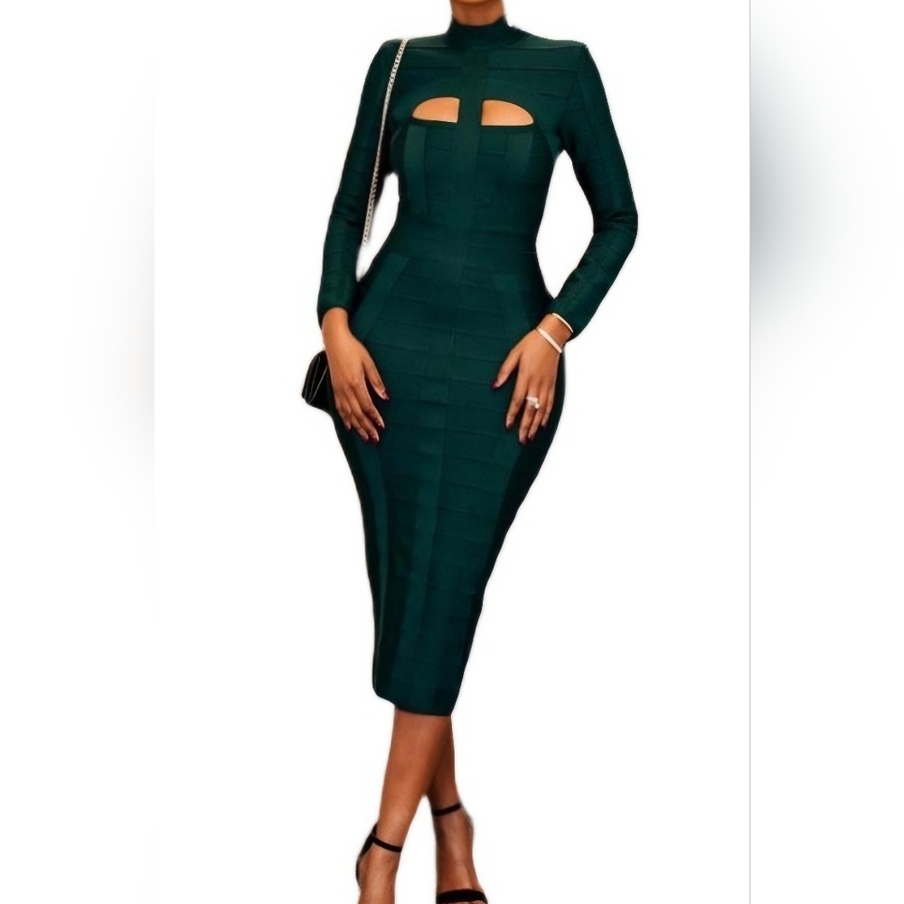 Emerald Green Bandage Dress